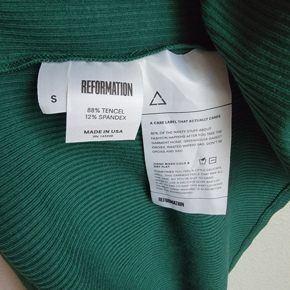 Reformation Cora Dress in Emerald size S NWT - Picture 10 of 11